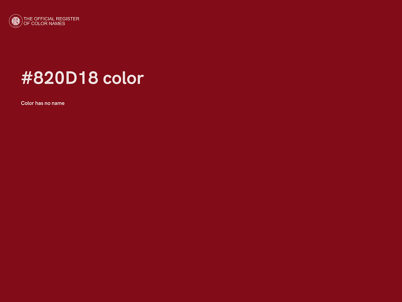 #820D18 color image