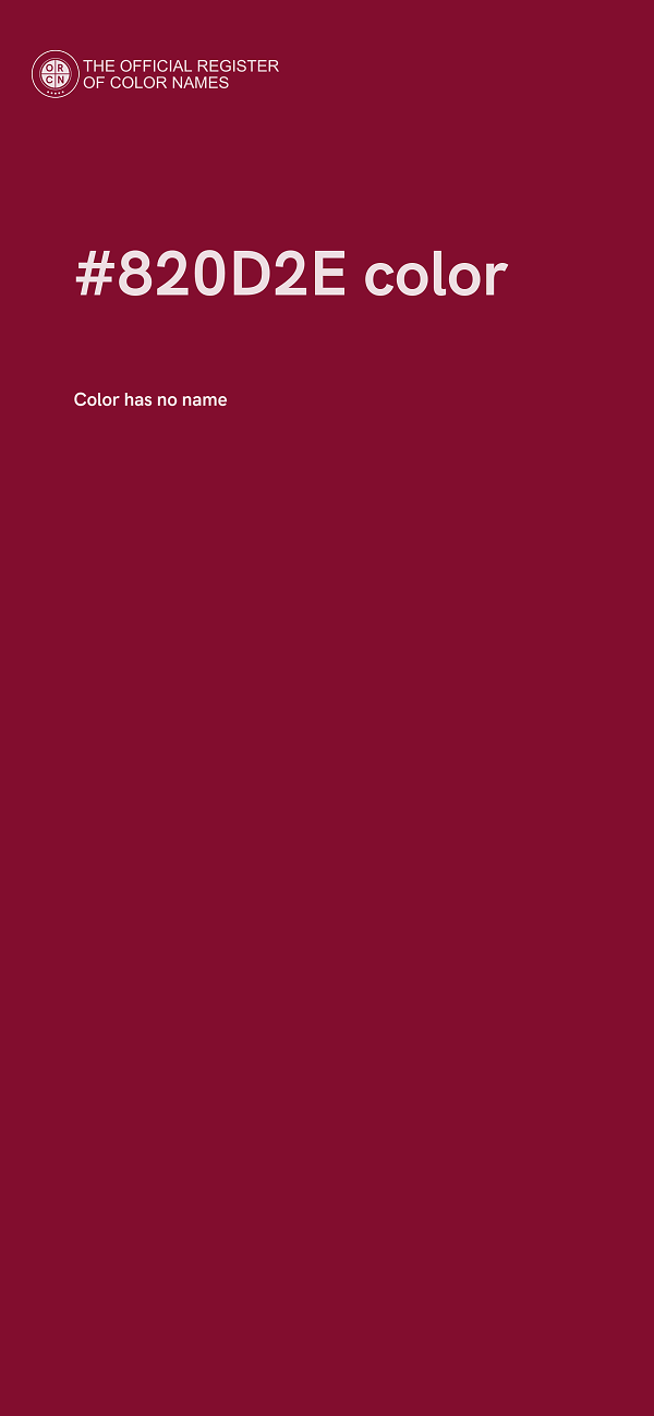 #820D2E color image