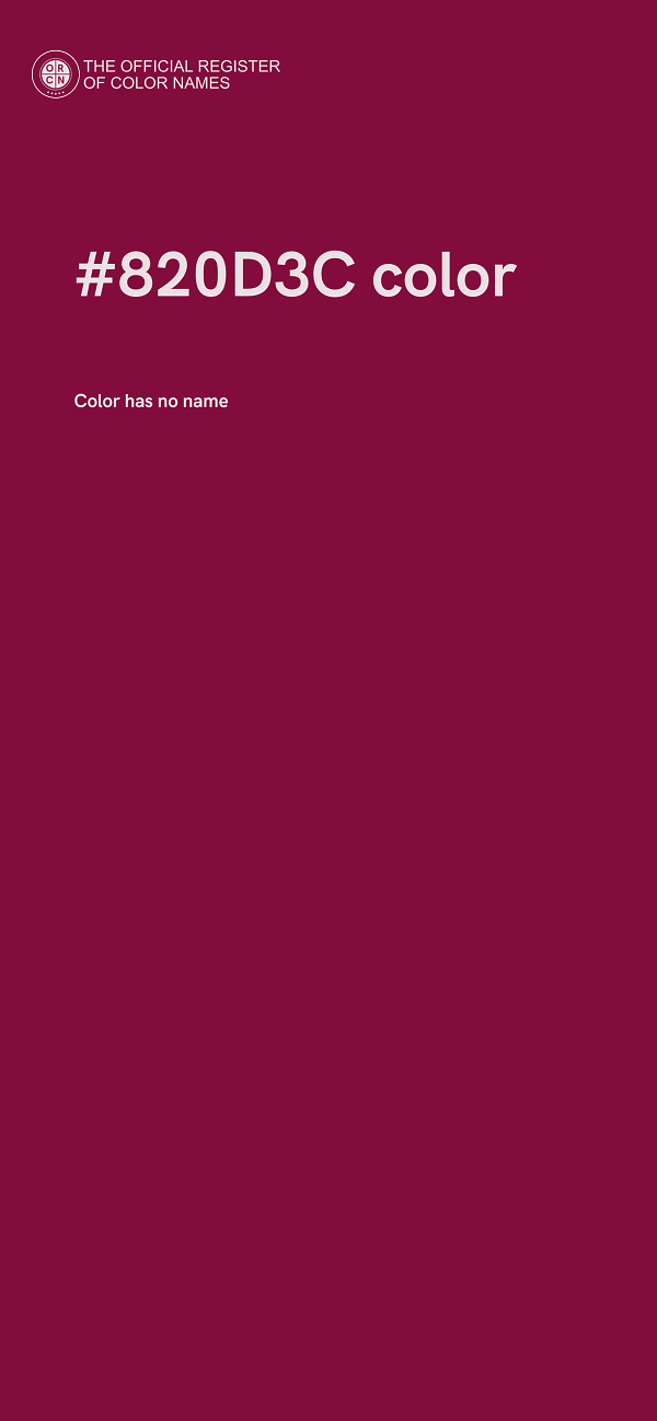 #820D3C color image