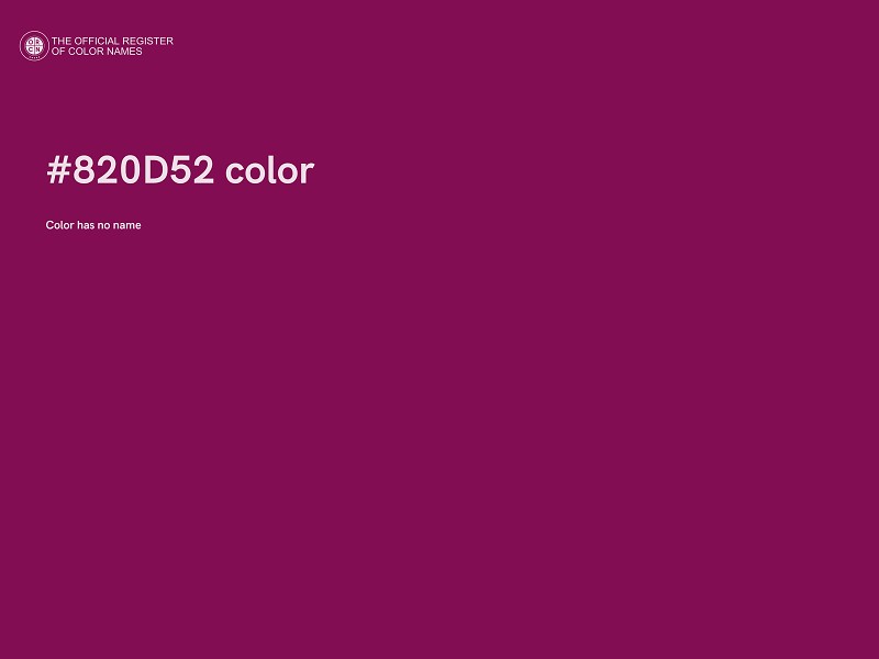 #820D52 color image