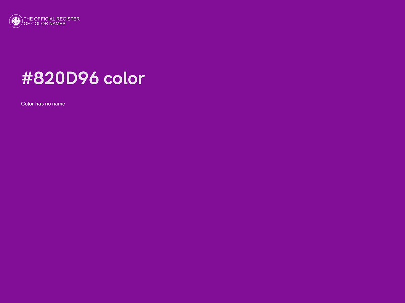 #820D96 color image