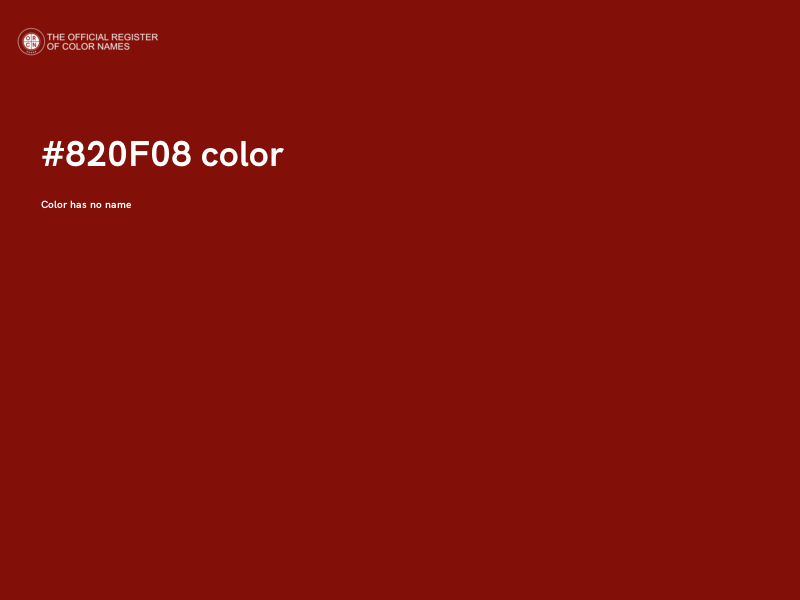 #820F08 color image