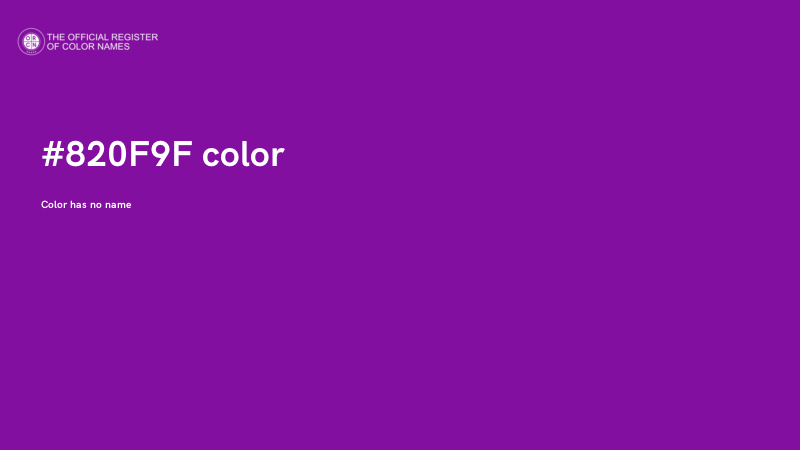 #820F9F color image