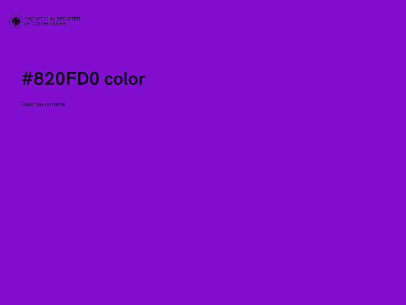 #820FD0 color image