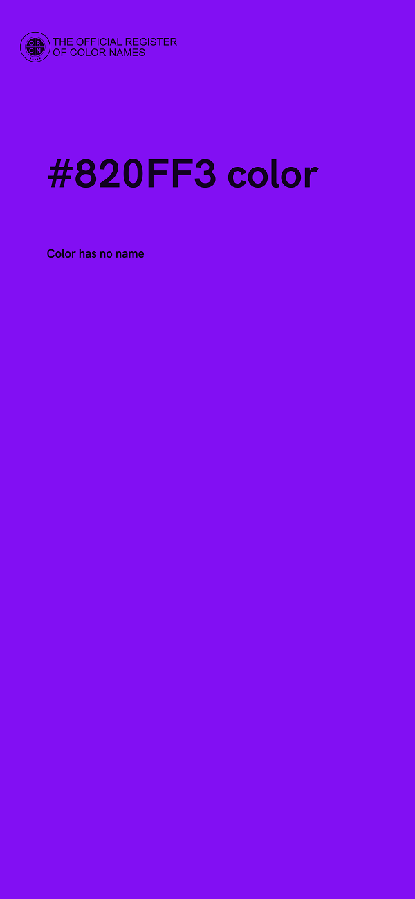 #820FF3 color image
