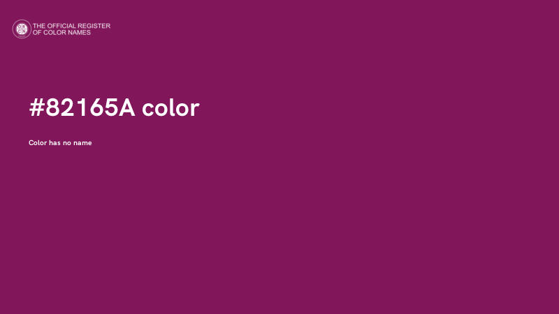 #82165A color image