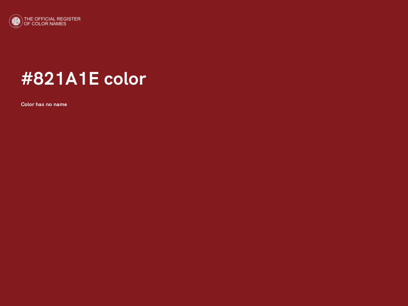 #821A1E color image