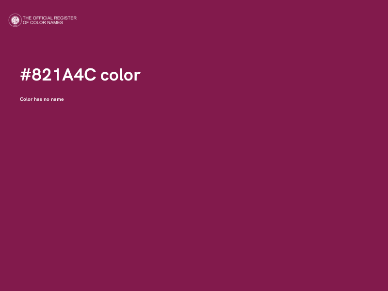 #821A4C color image