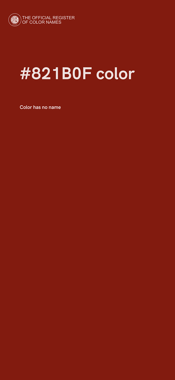 #821B0F color image