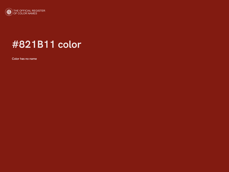 #821B11 color image