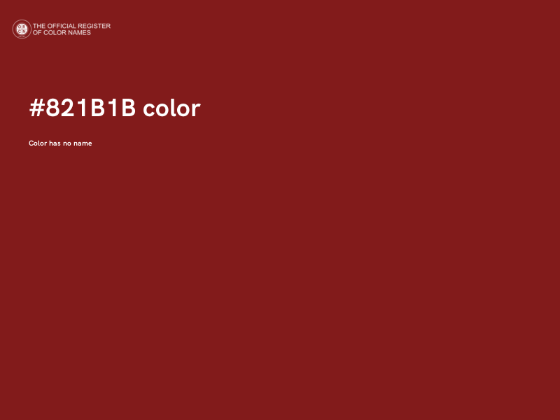 #821B1B color image