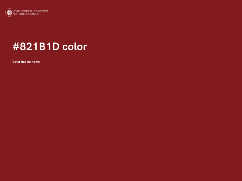 #821B1D color image