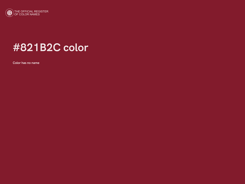 #821B2C color image