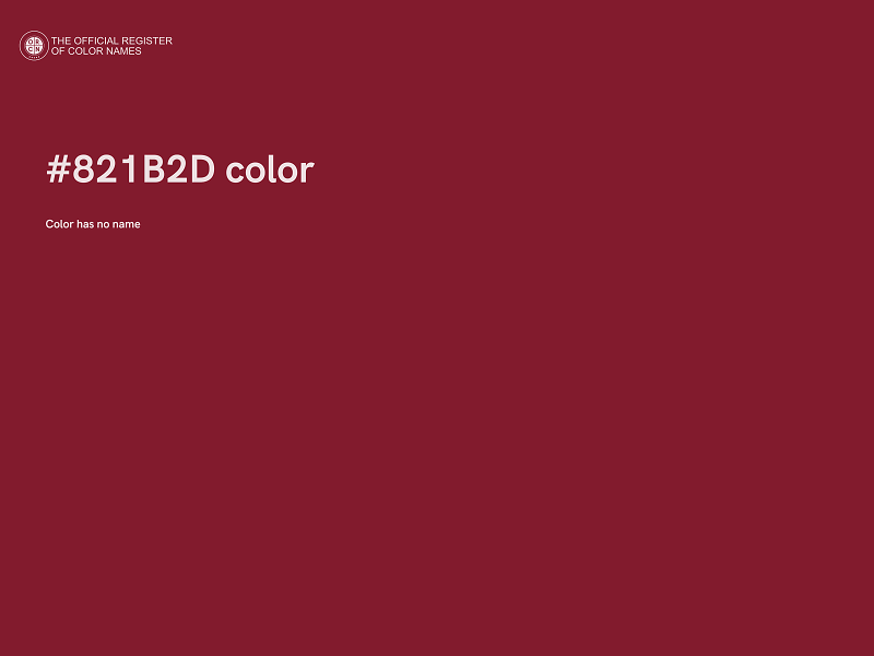 #821B2D color image