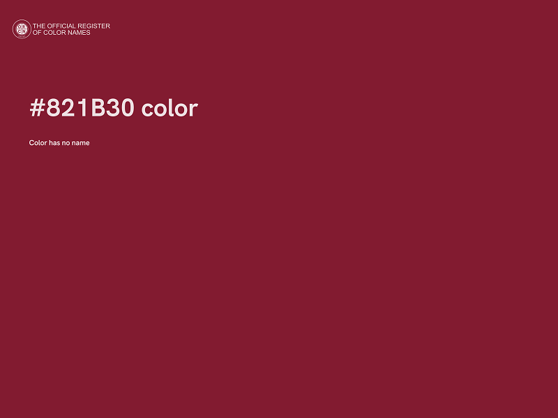 #821B30 color image