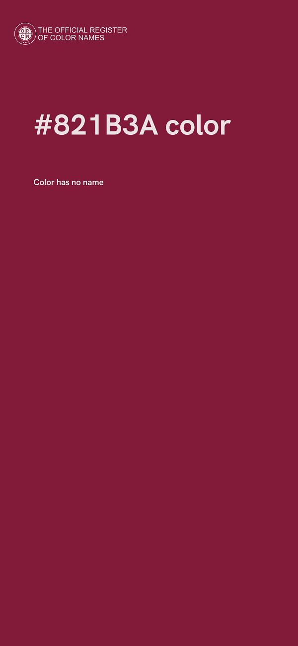 #821B3A color image