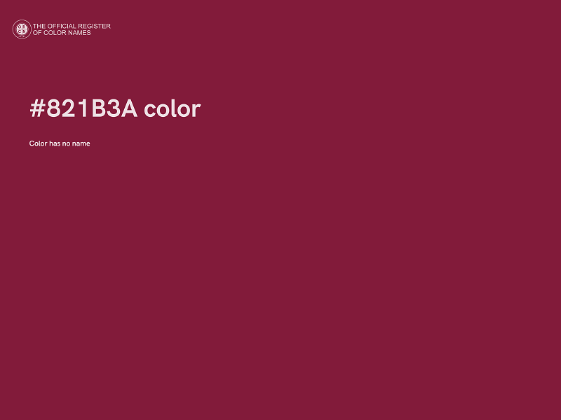 #821B3A color image