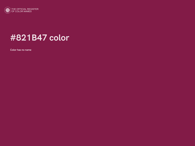 #821B47 color image