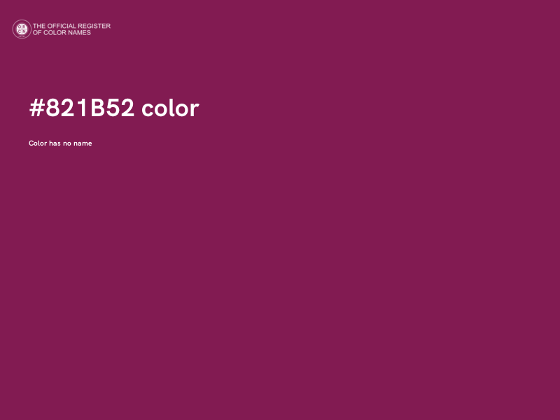 #821B52 color image