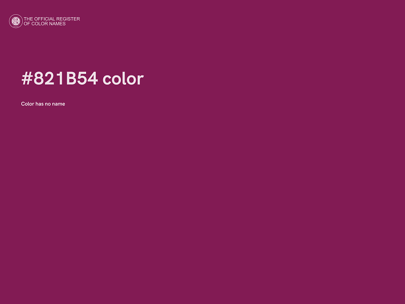 #821B54 color image