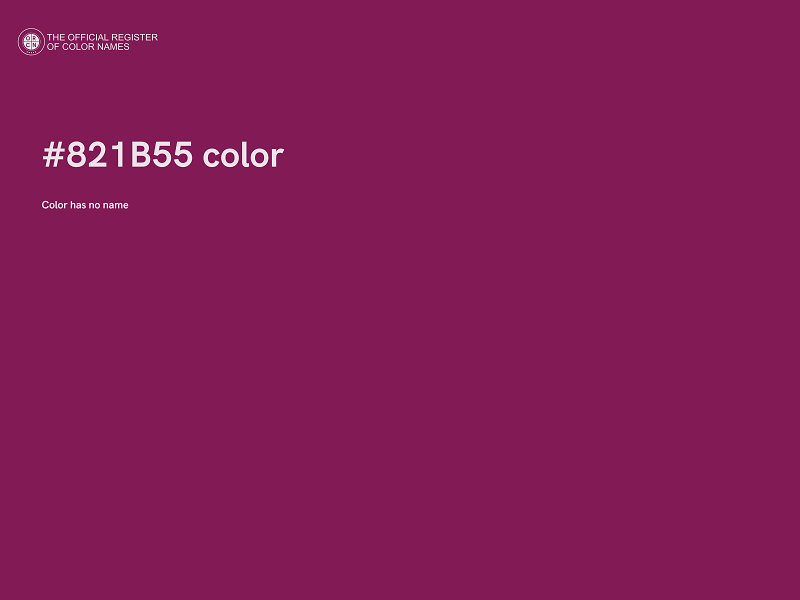 #821B55 color image