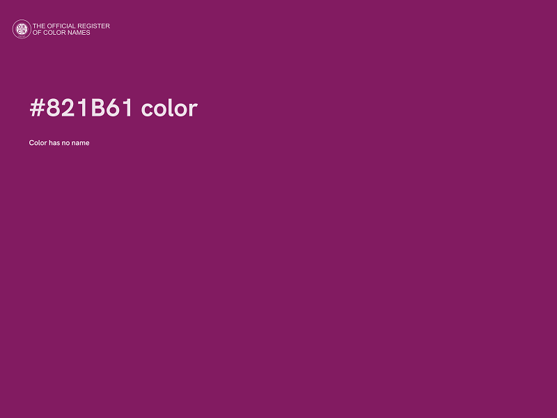 #821B61 color image