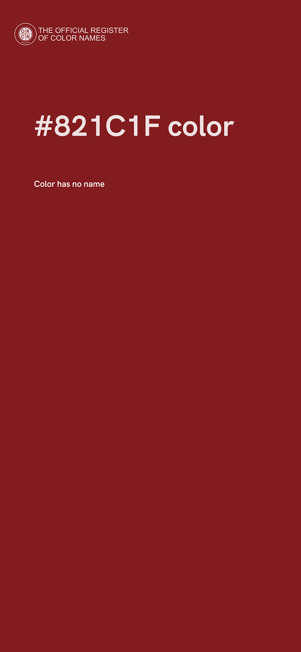 #821C1F color image