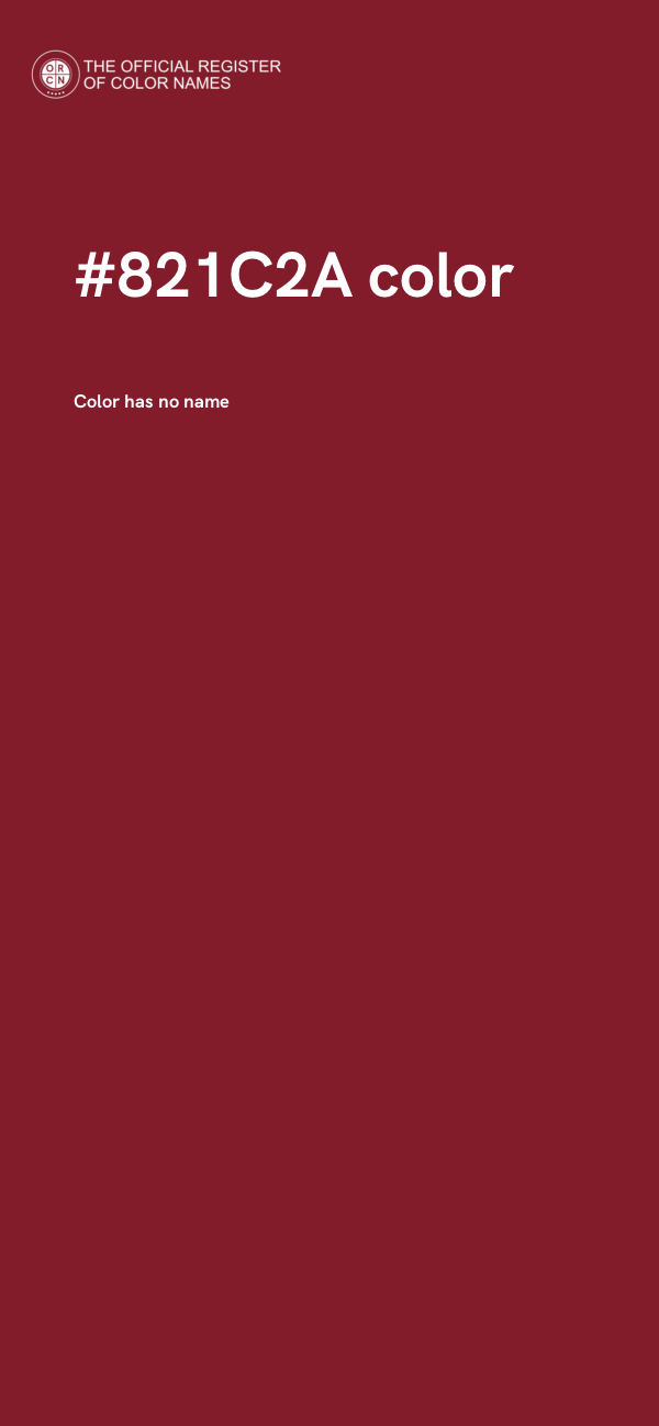 #821C2A color image