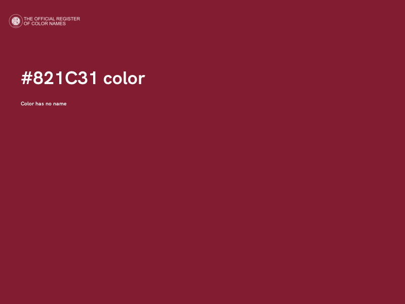 #821C31 color image