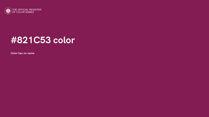 #821C53 color image