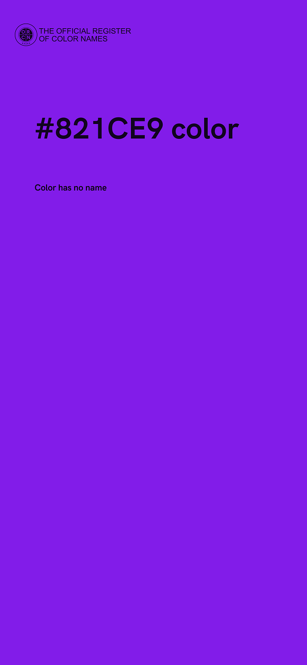 #821CE9 color image