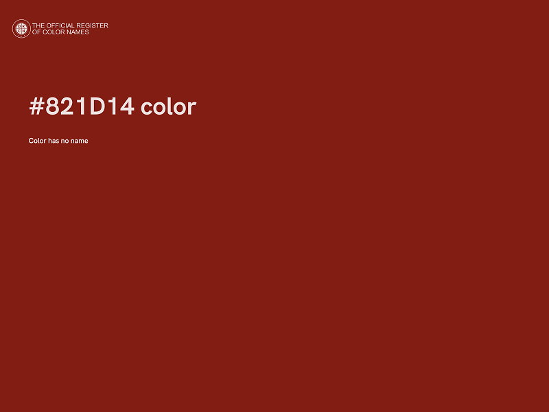 #821D14 color image