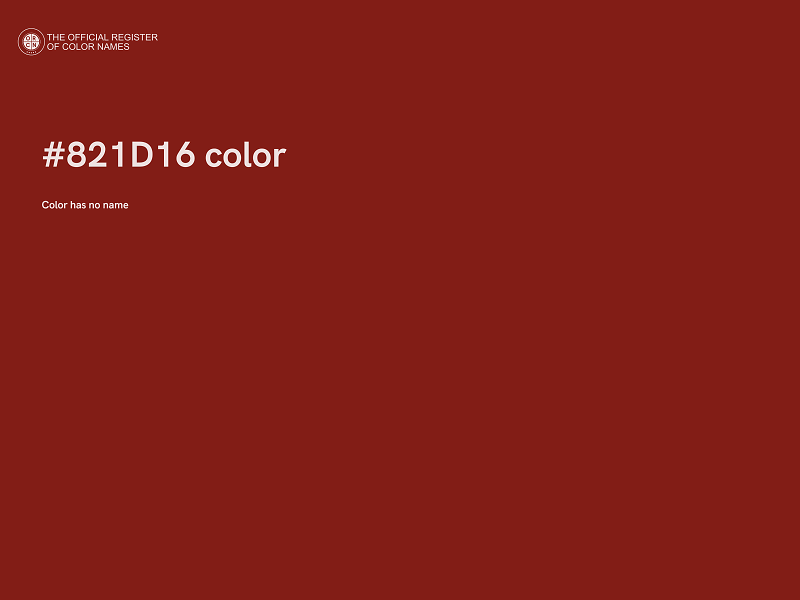 #821D16 color image