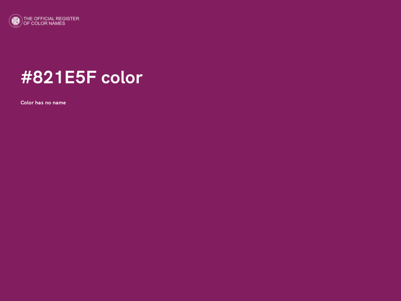 #821E5F color image