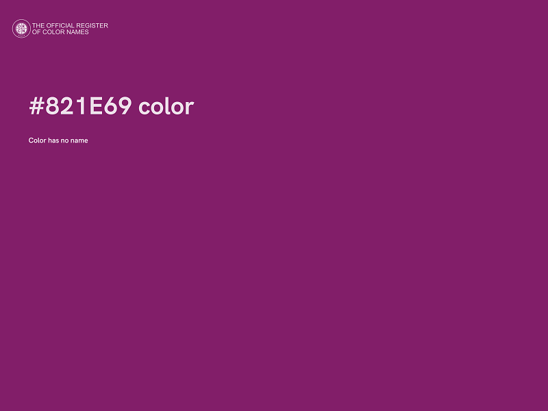 #821E69 color image