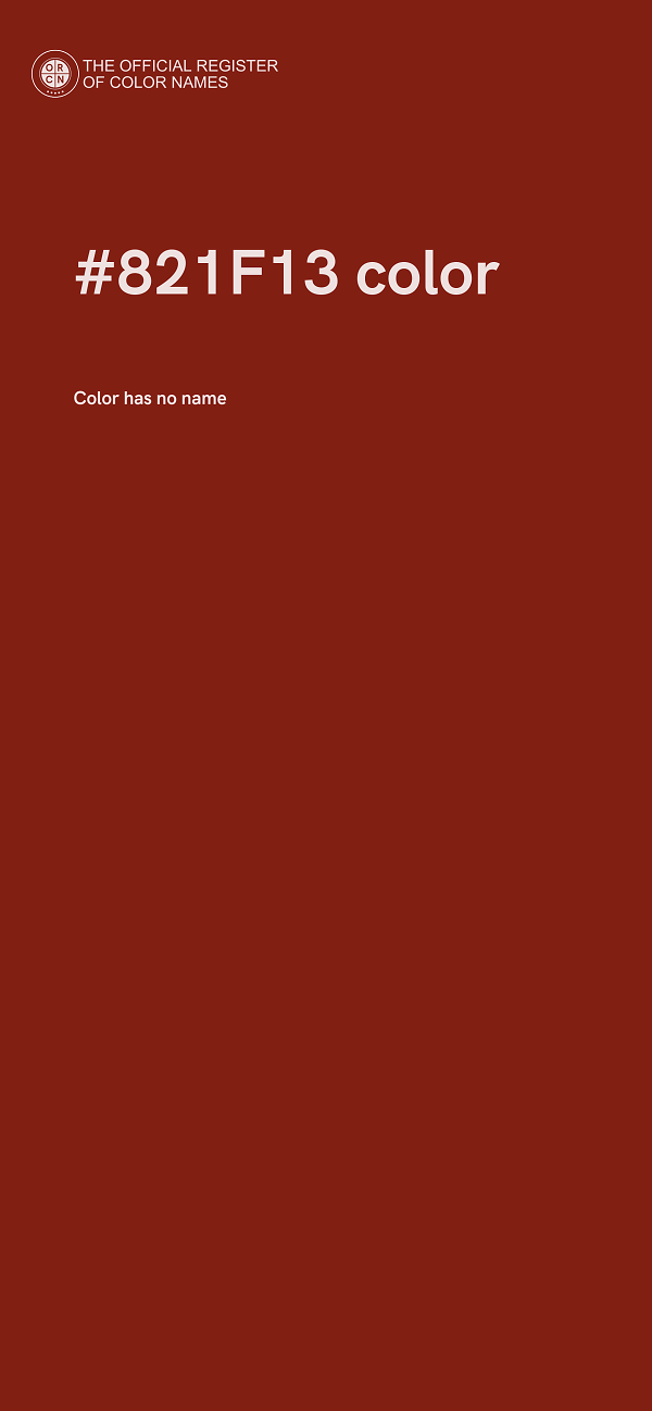 #821F13 color image