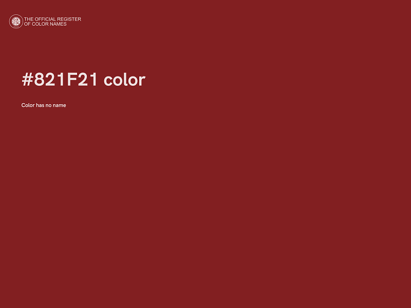 #821F21 color image