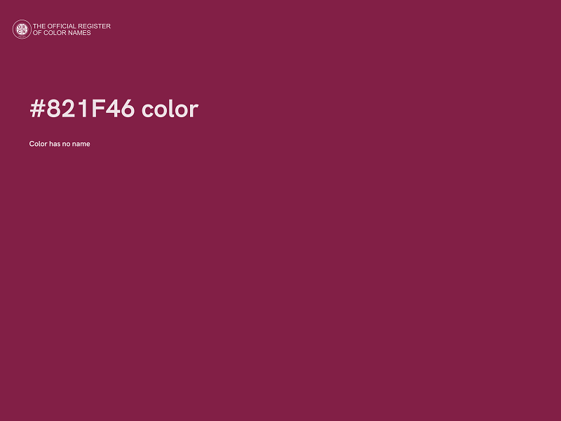 #821F46 color image