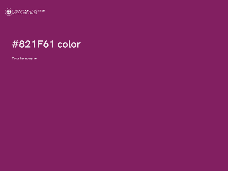 #821F61 color image