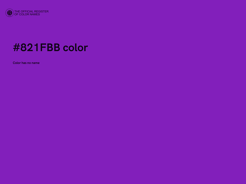 #821FBB color image