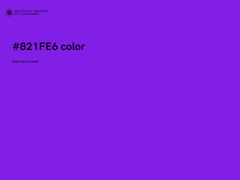 #821FE6 color image