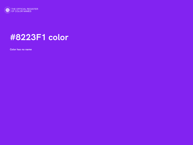 #8223F1 color image