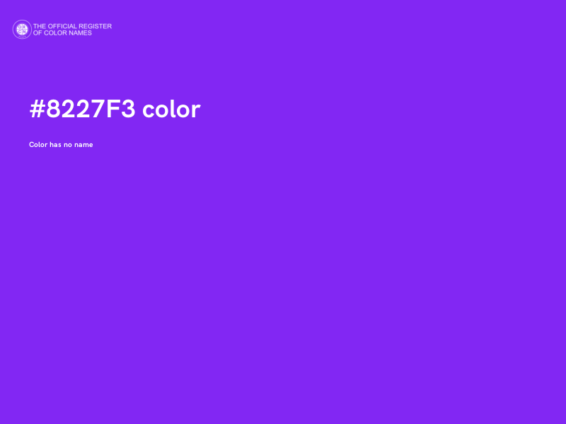 #8227F3 color image