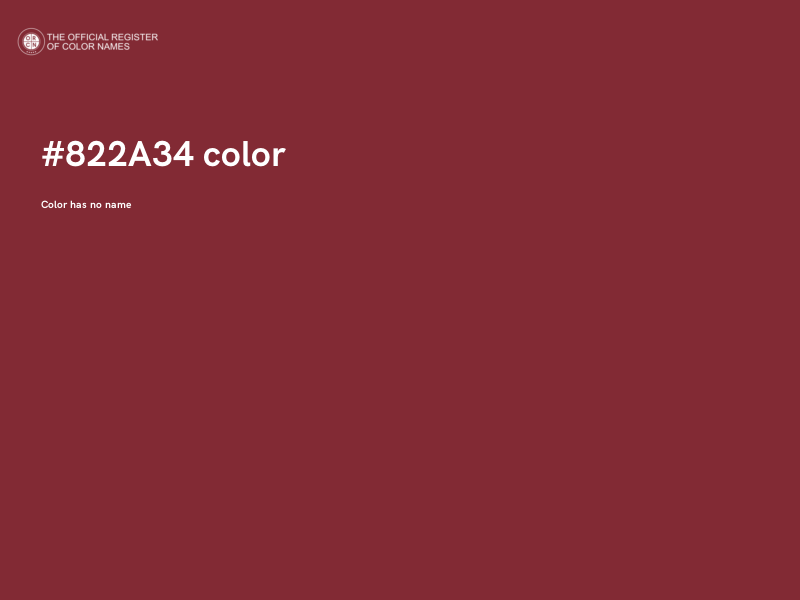 #822A34 color image