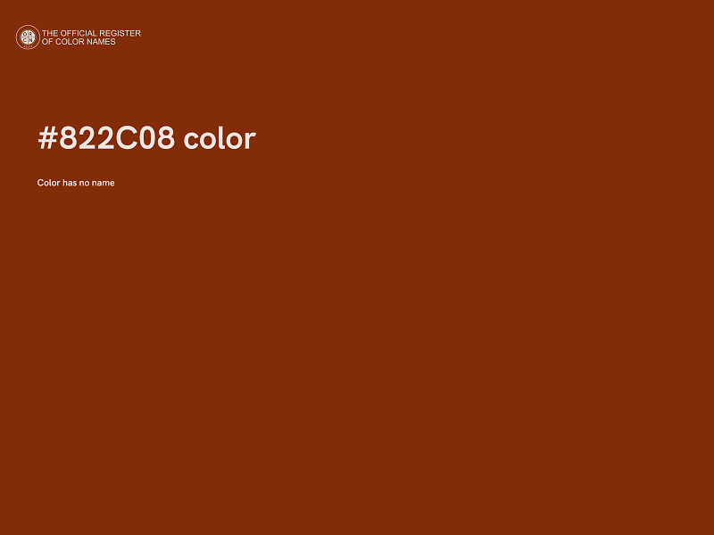 #822C08 color image