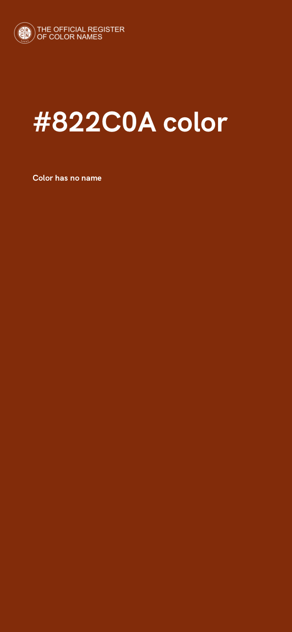 #822C0A color image