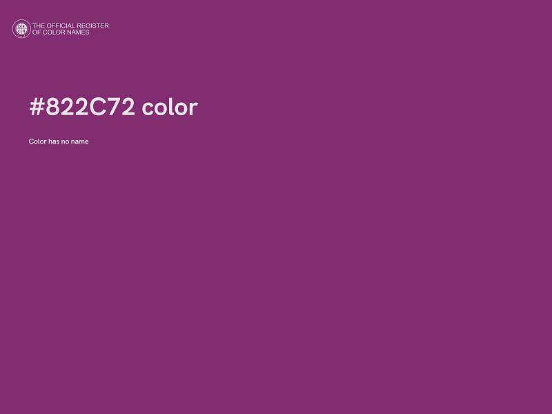 #822C72 color image