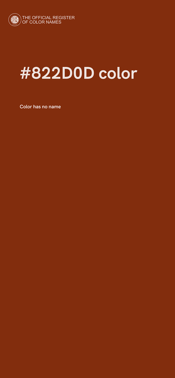 #822D0D color image
