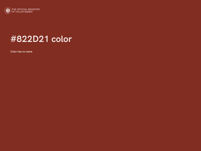 #822D21 color image