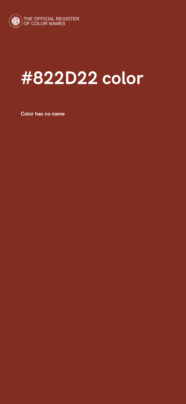 #822D22 color image